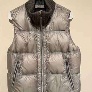 RLX Ralph Lauren Silver gray Puffer Vest women size medium